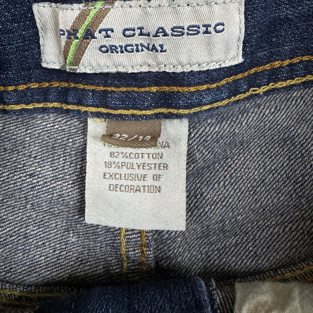 Phat Classic Original Mens Dark Wash Denim Carpenter Shorts Size 32 Indigo Y2K - Picture 4 of 9